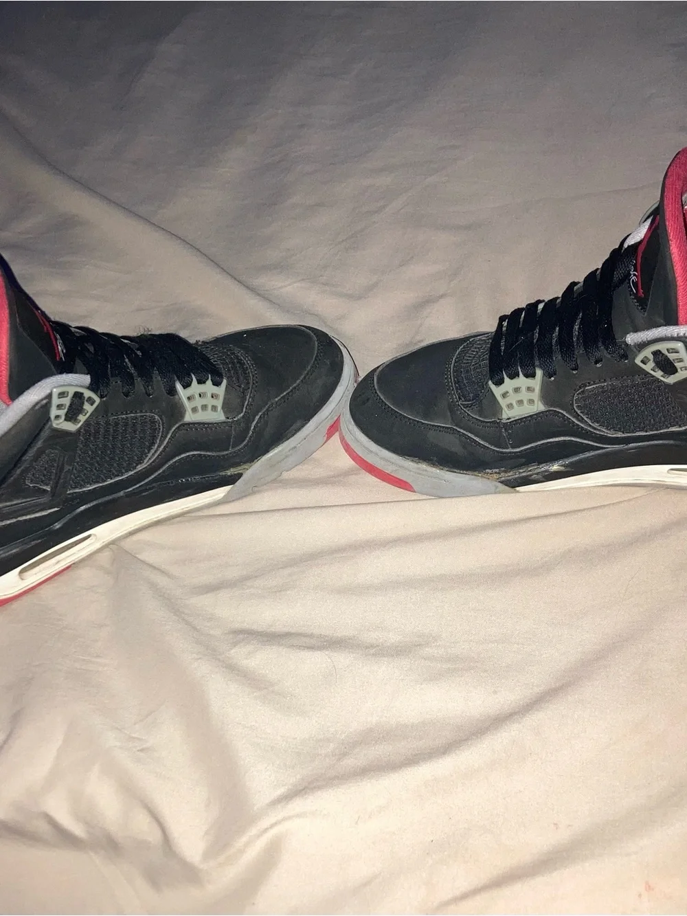 Jordan Black and Red Bred Jordan 4’s